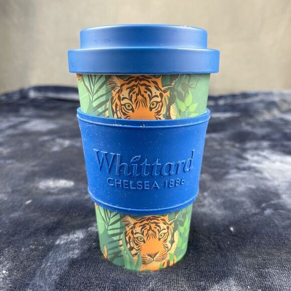 Whittard Of Chelsea Travel Hot / Cold Cup Tigers Forrest Zoo Coffee Mug Collect - Picture 1 of 7